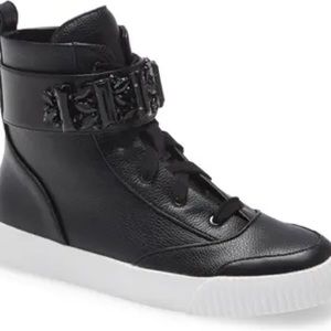 New Karl Lagerfeld size 8.5 women’s high top shoe with gem detail